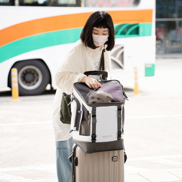 汪喵星球 - 寵物外出包&底盤｜小方塊二代（沉穩灰／極簡白）