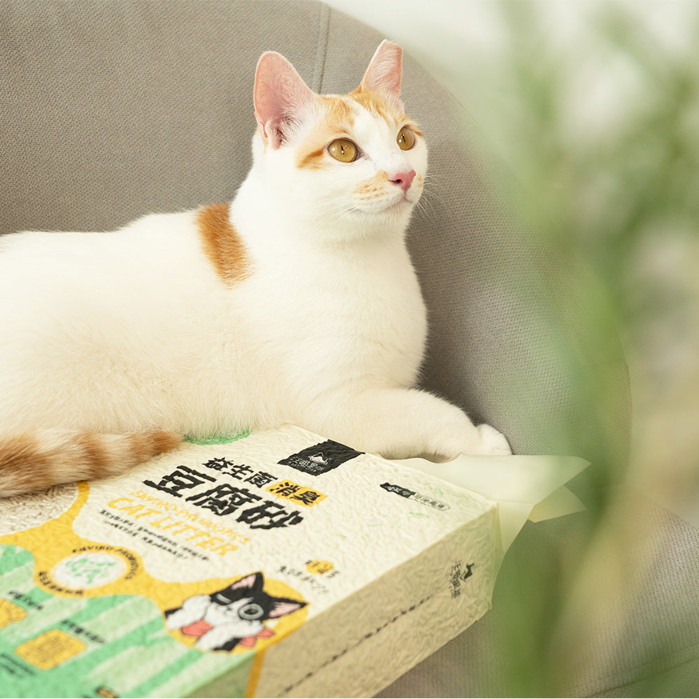 汪喵星球 - 益生菌消臭豆腐砂（迷迭條型／原味條型／米粒型）