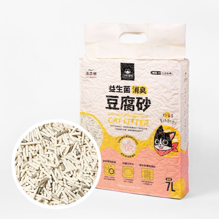 汪喵星球 - 益生菌消臭豆腐砂（迷迭條型／原味條型／米粒型）