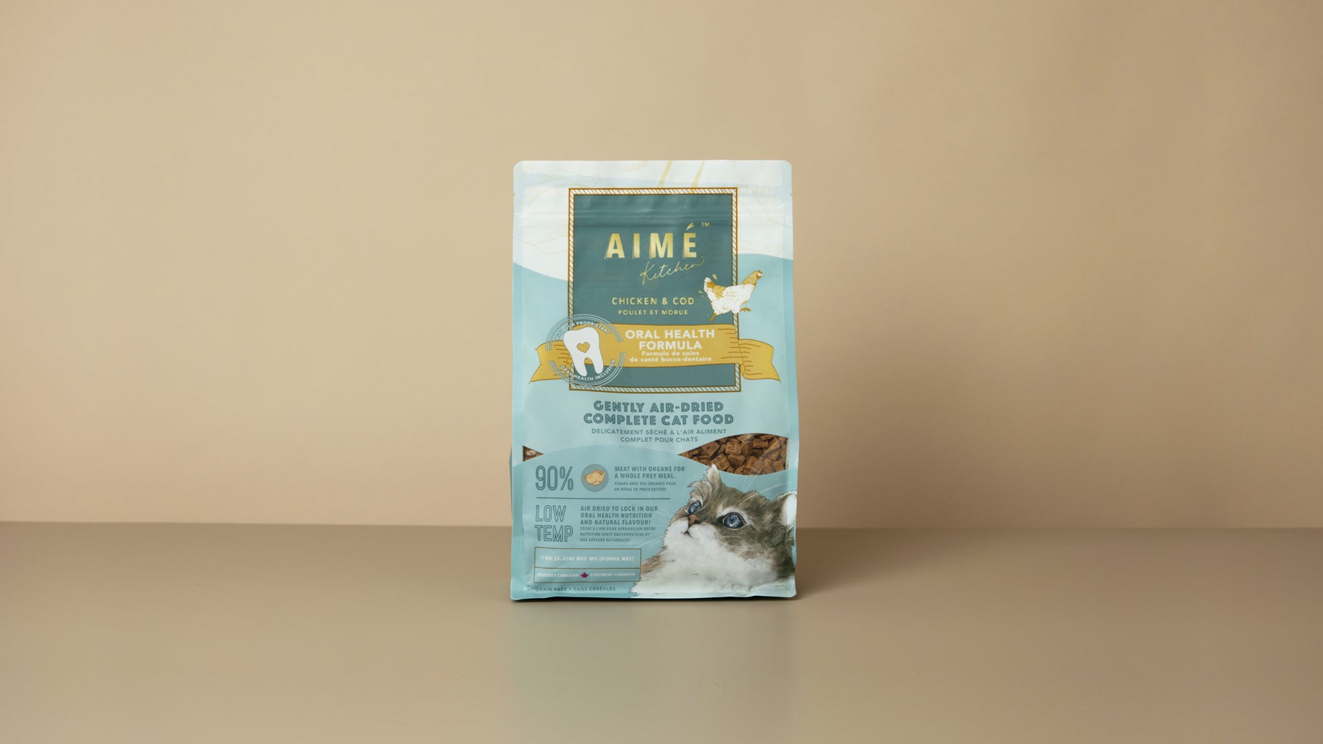 Aimé Kitchen - 風乾鮮肉主食貓糧系列（火雞三文魚／雞肉鱈魚）