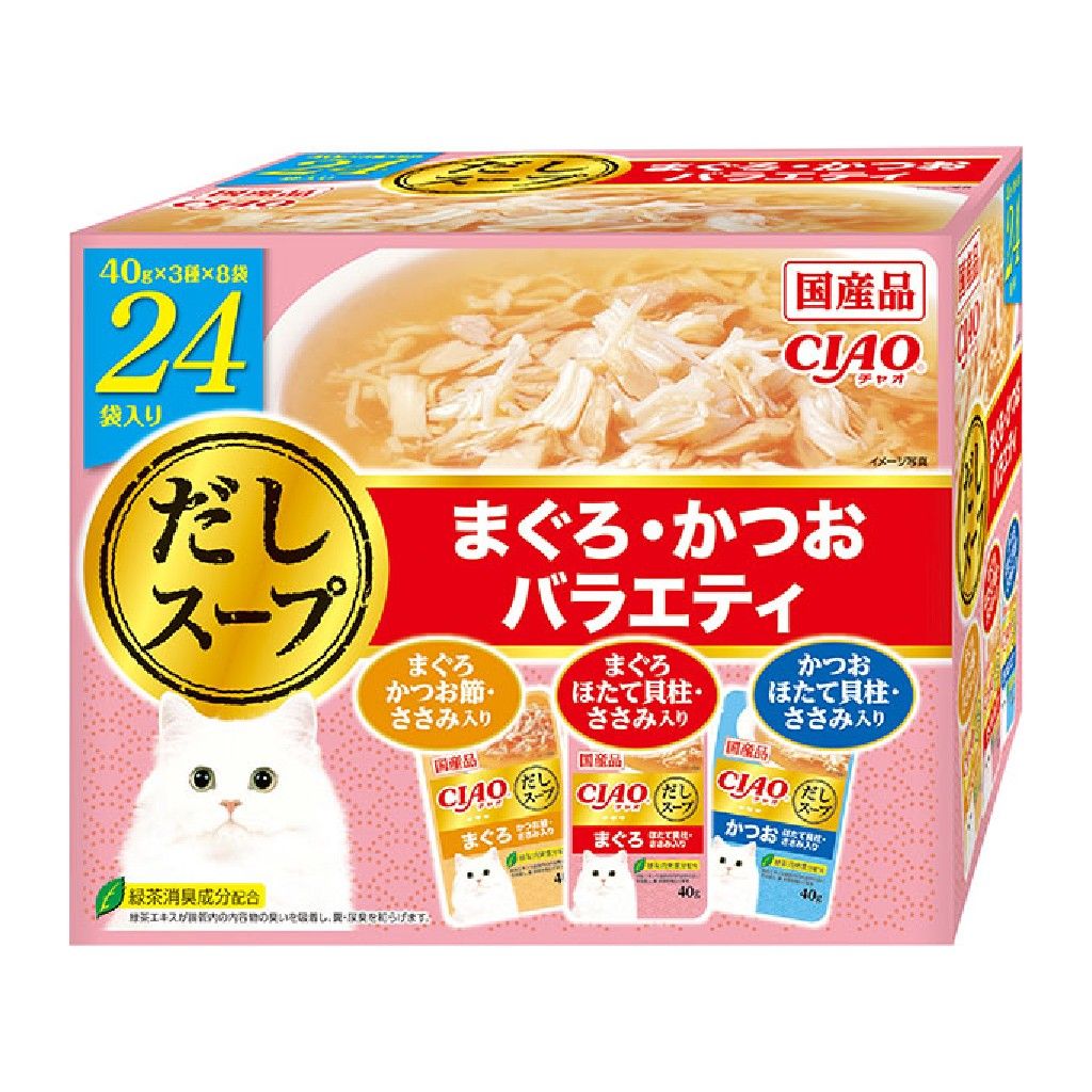 CIAO - 軟包24包裝系列 吞拿魚&鰹魚（40g x 24袋）