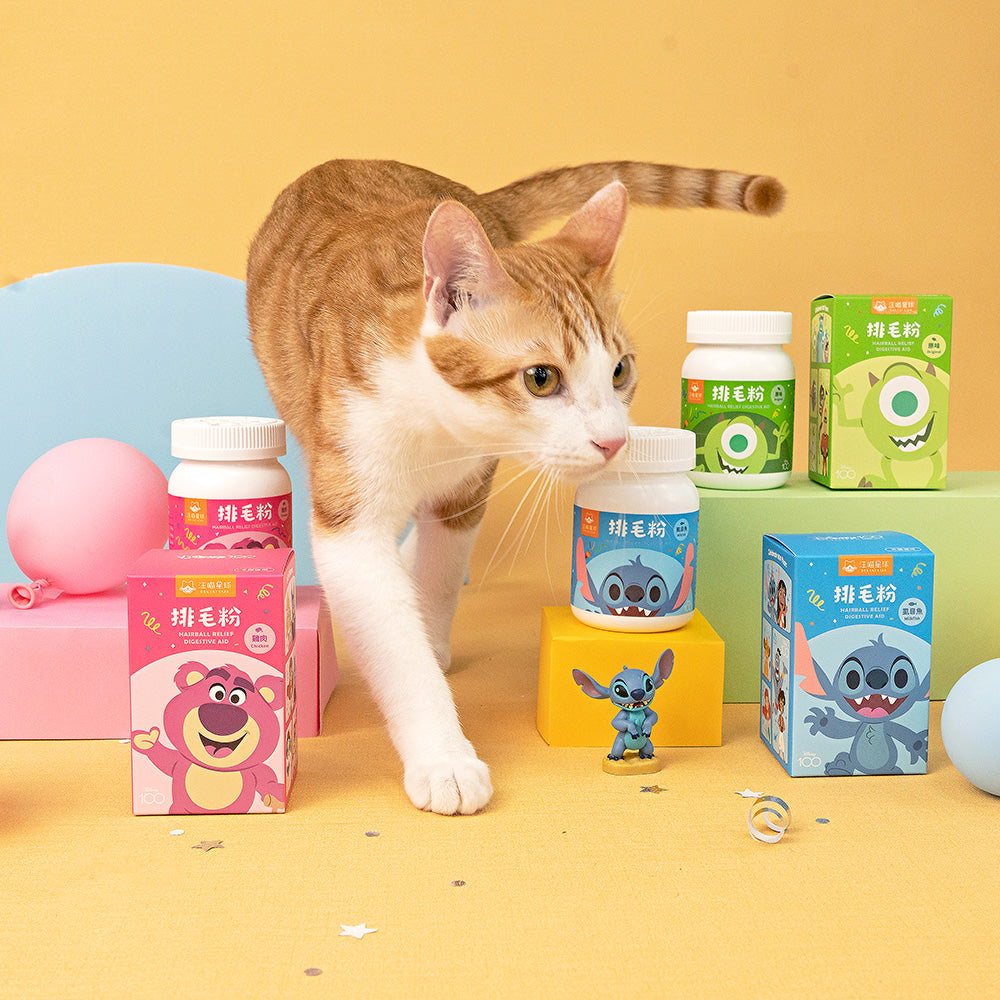 汪喵星球 - 迪士尼系列汪喵排毛粉（大眼仔／勞蘇／史迪仔）