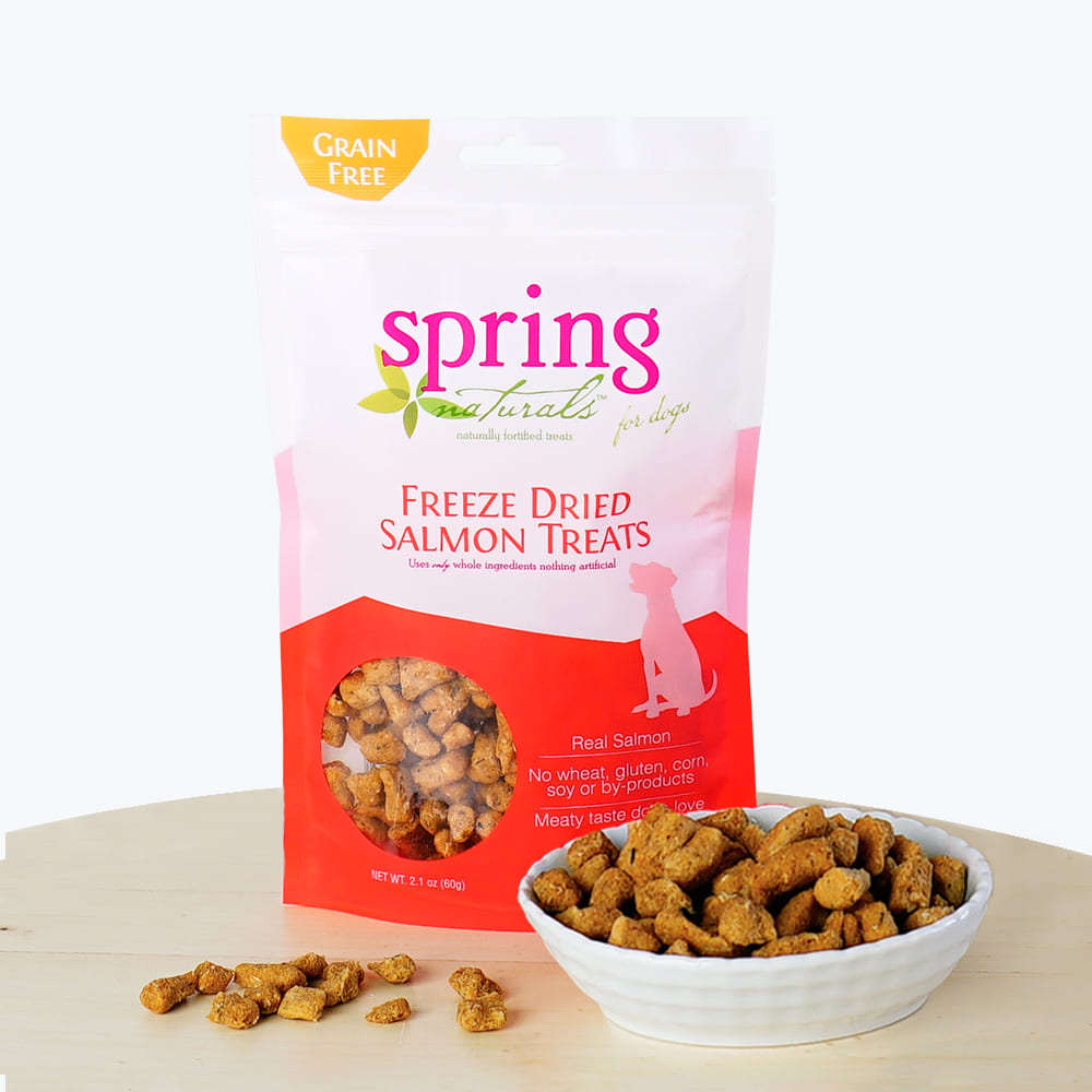 Spring Naturals - 冷凍脫水狗小食系列（小魚乾／牛肉／三文魚）