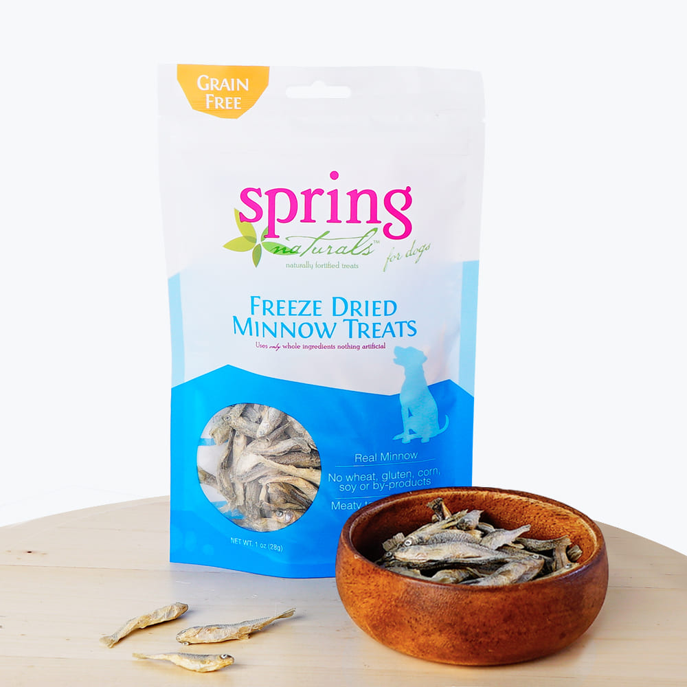 Spring Naturals - 冷凍脫水狗小食系列（小魚乾／牛肉／三文魚）