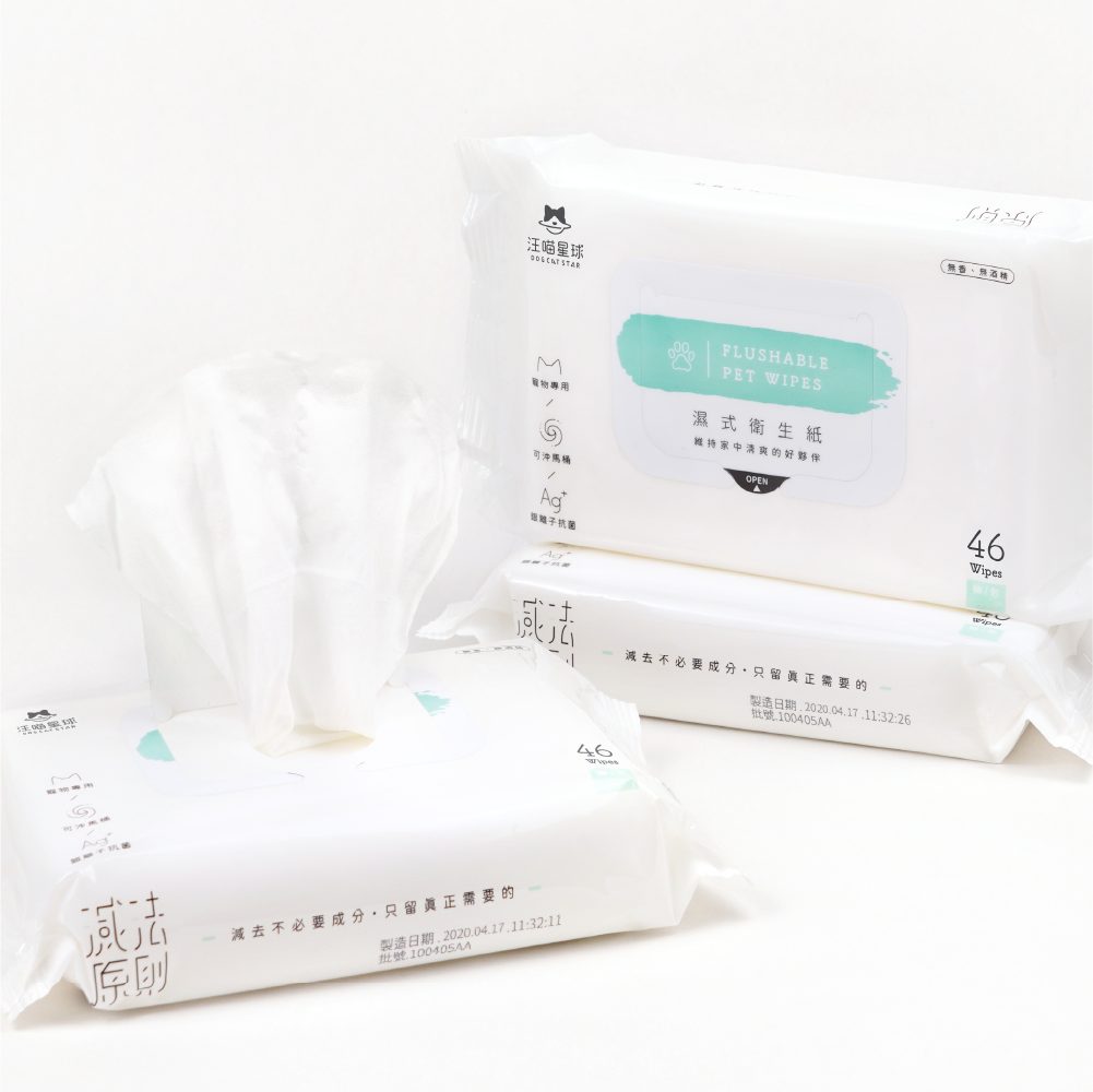 汪喵星球 - 汪喵濕式衛生紙（46 抽 & 12 抽）
