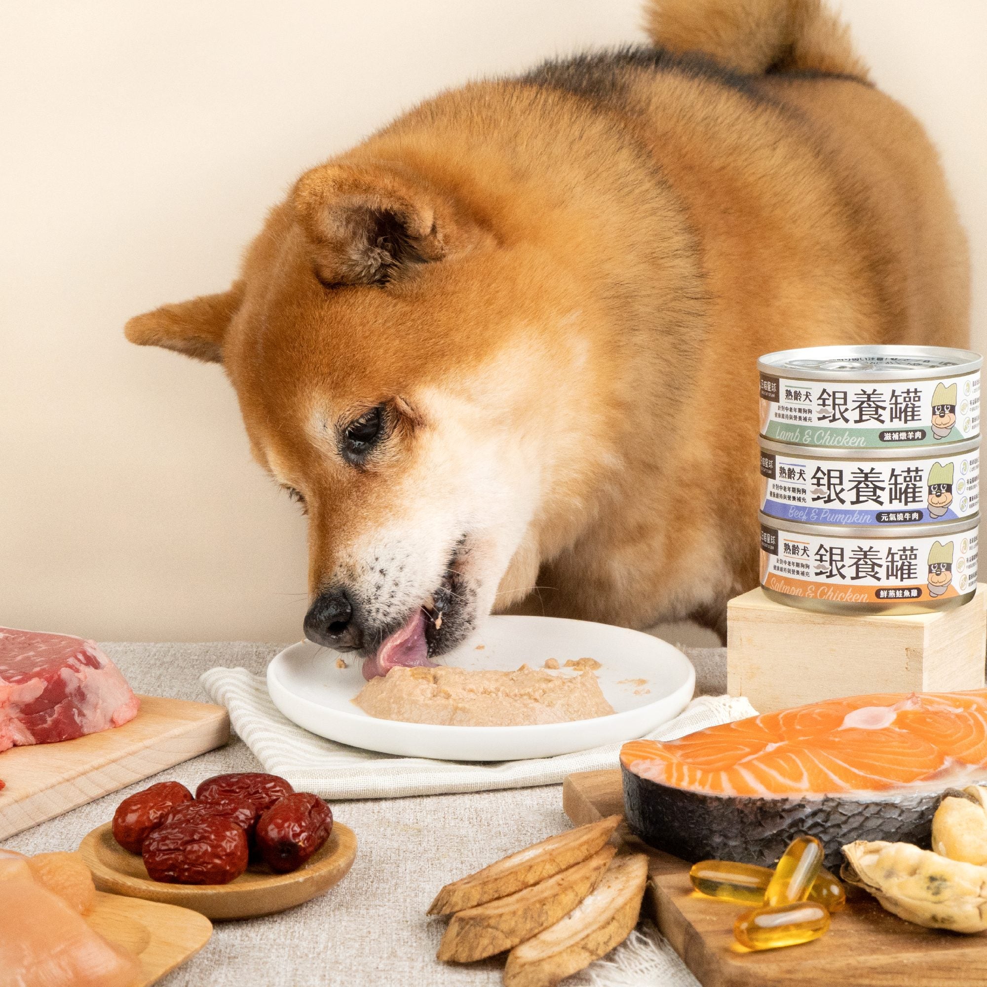 汪喵星球 - 銀養罐 熟齡犬無膠銀養主食罐（小罐80g／大罐165g）