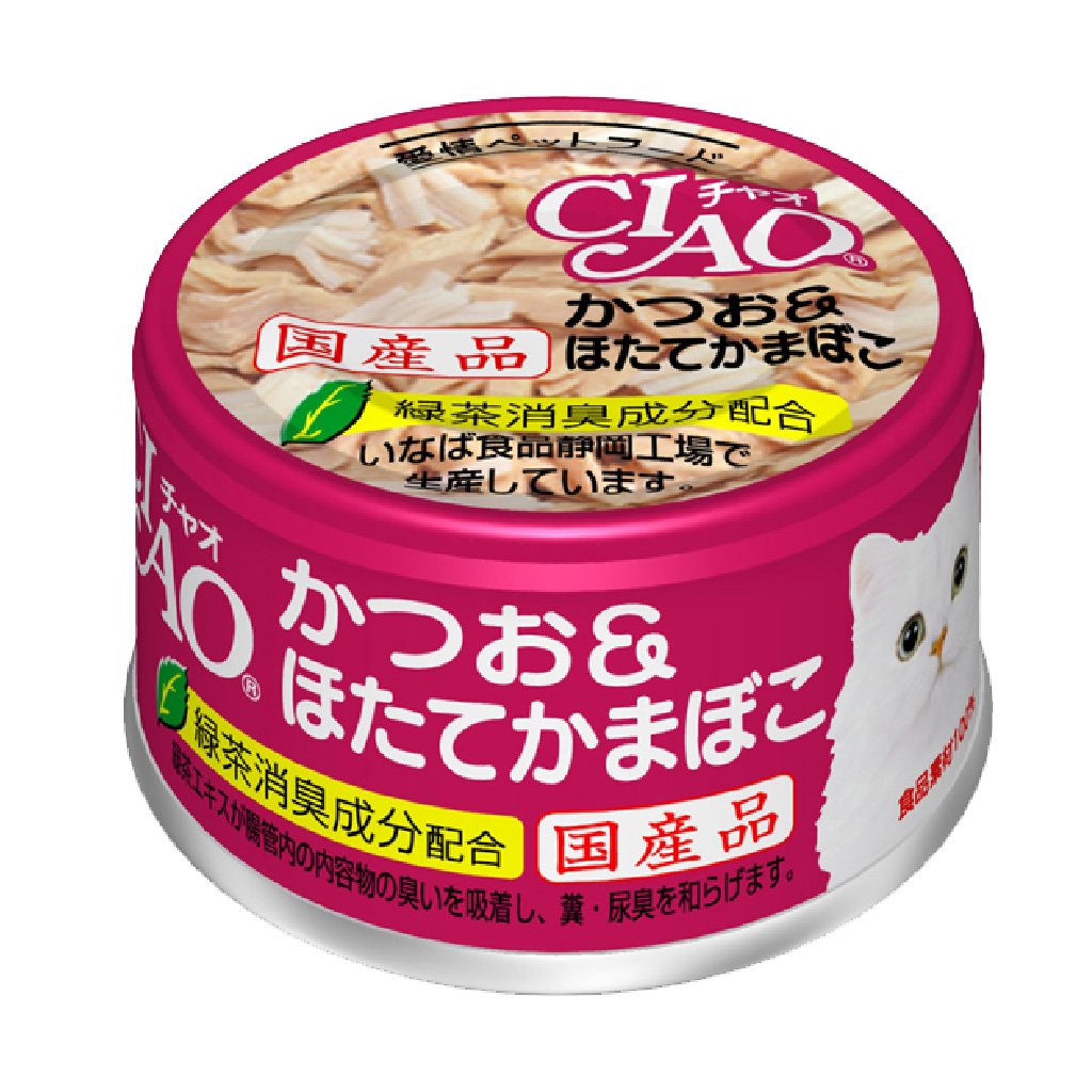 CIAO - 鰹魚+帶子 貓罐頭 85g