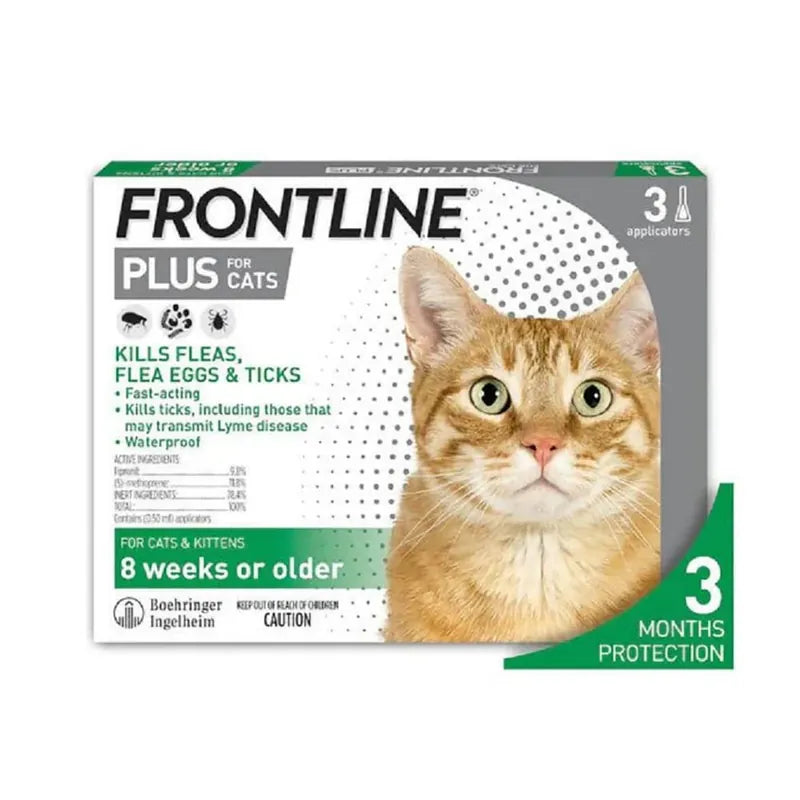 Frontline Plus – 貓用 殺蝨防牛蜱滴劑 (3支裝)