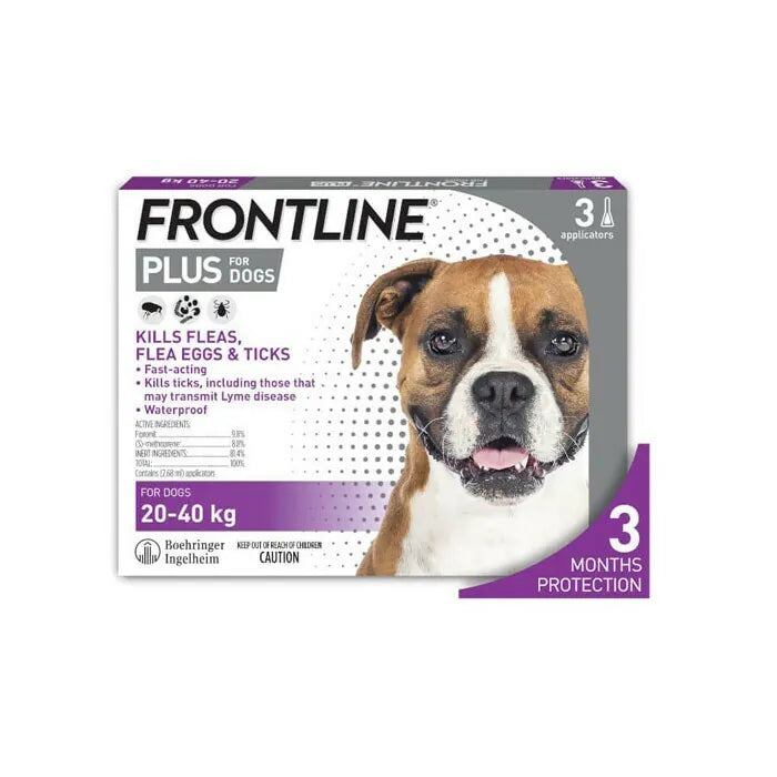 Frontline Plus – 犬用 殺蝨防牛蜱滴劑 (3支裝)
