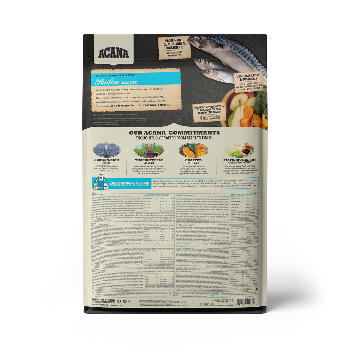 ACANA - 無穀物狗糧地域素材太平洋配方（2kg／6kg／11.4 kg）