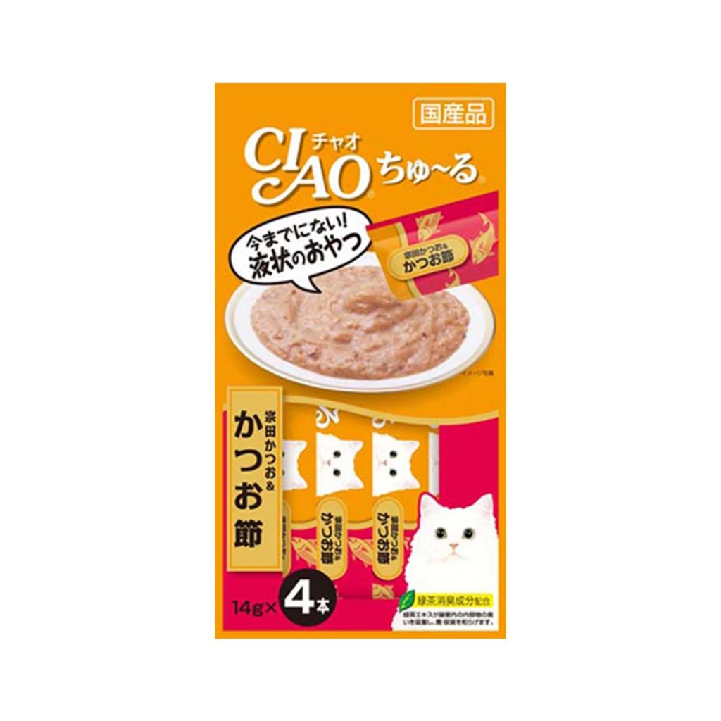 CIAO -貓零食 宗田鰹+木魚醬肉泥 4本