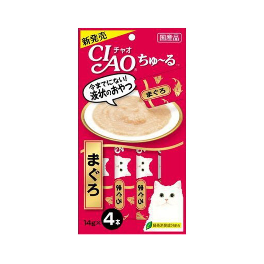 CIAO -貓零食 吞拿魚醬肉泥 4本