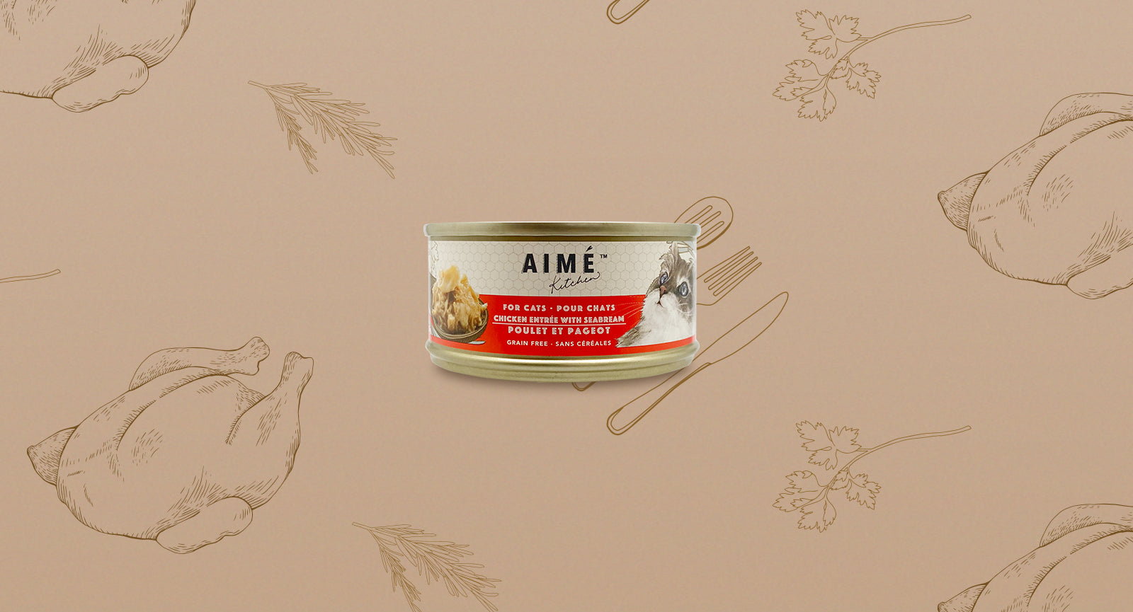 Aimé Kitchen - 啖啖肉補水系列 - 無穀物營養貓罐