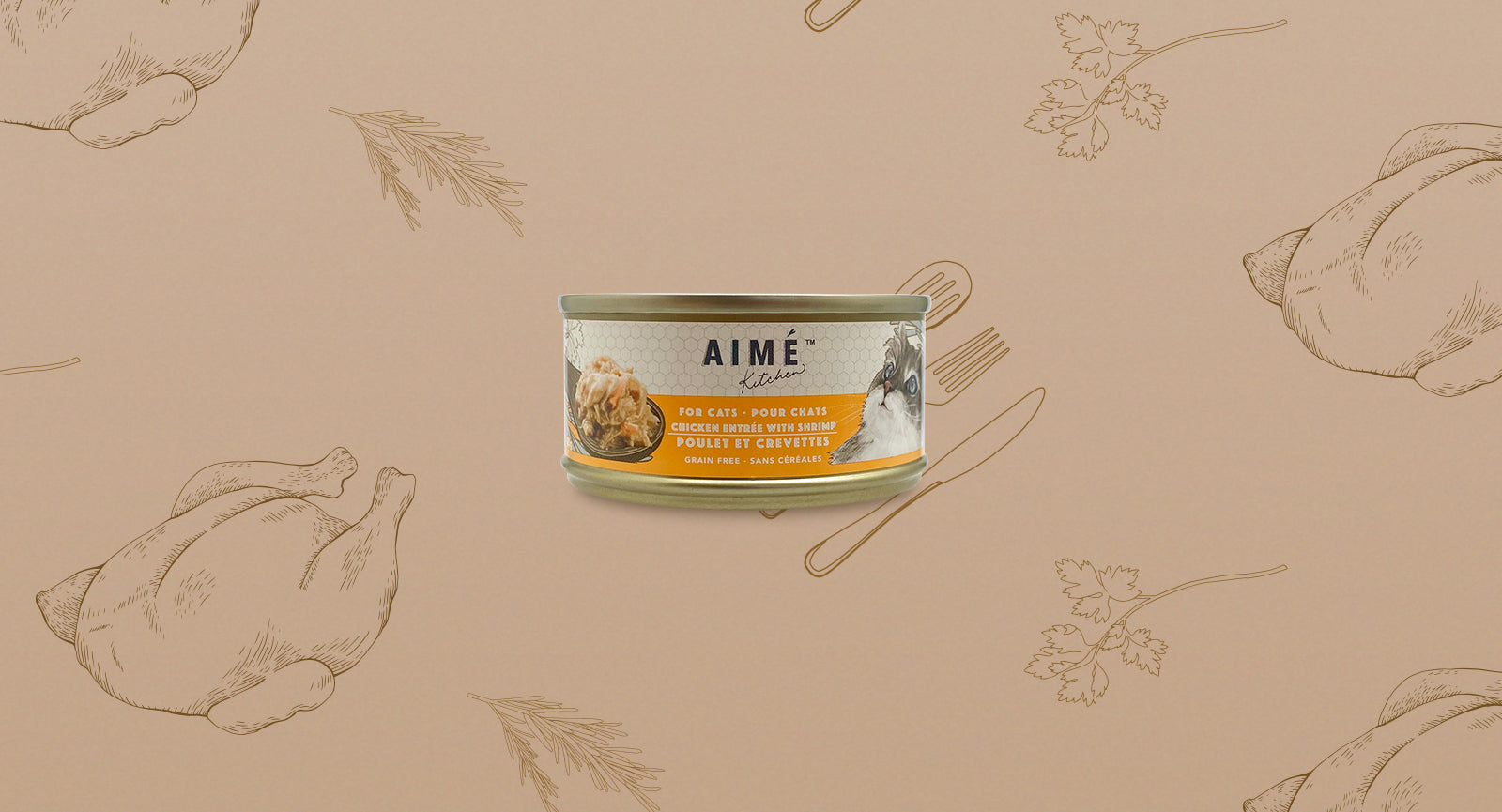 Aimé Kitchen - 啖啖肉補水系列 - 無穀物營養貓罐