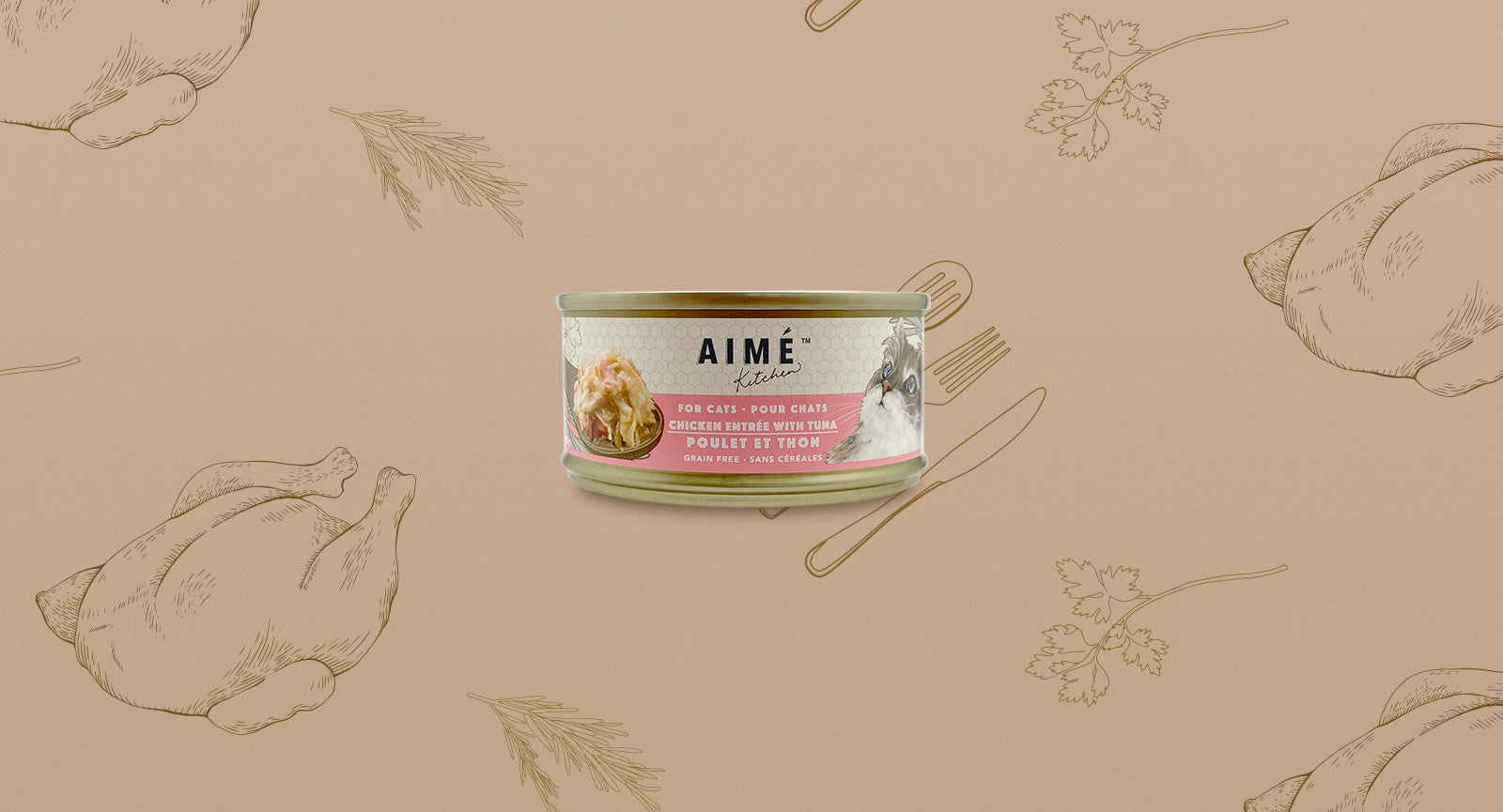 Aimé Kitchen - 啖啖肉補水系列 - 無穀物營養貓罐