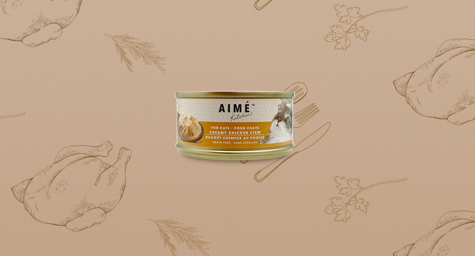 Aimé Kitchen - 啖啖肉補水系列 - 無穀物營養貓罐