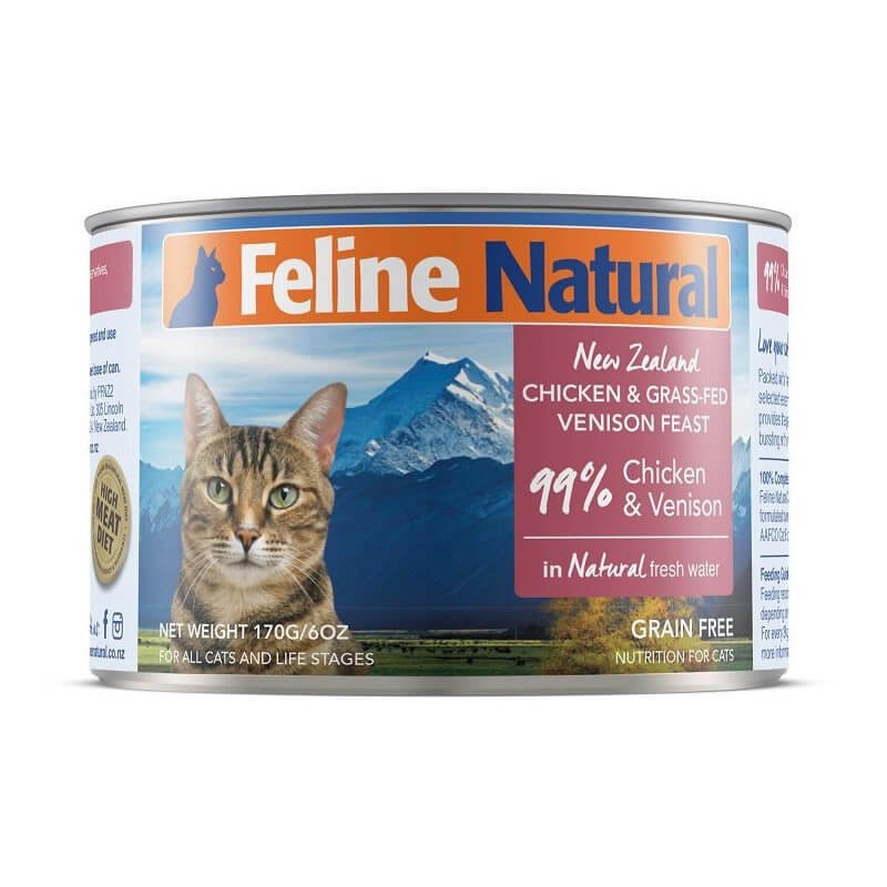 K9 Natural - 貓罐頭 170g -（牛肉／羊肉／雞肉／牛肉藍尖尾鱈魚／羊肉及三文魚／羊肉及雞肉／雞肉及鹿肉盛宴）