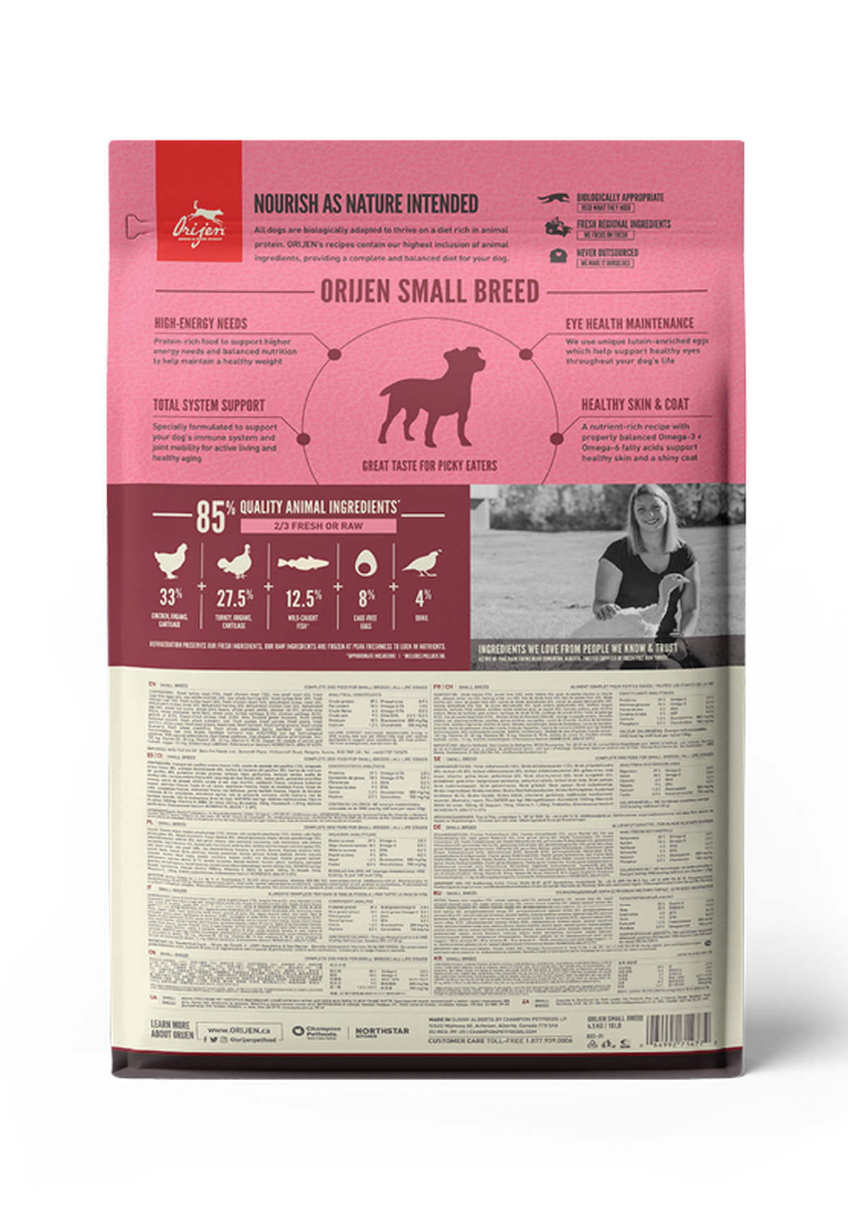 Orijen - 雞肉小型成犬無榖飼料（1.8kg／4.5kg）