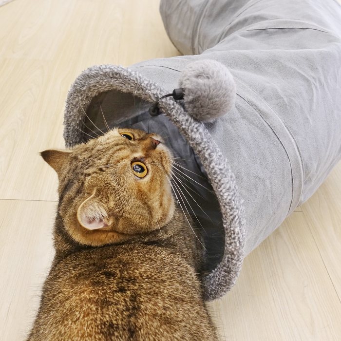 汪喵星球 - S型靜音貓隧道（可折疊）