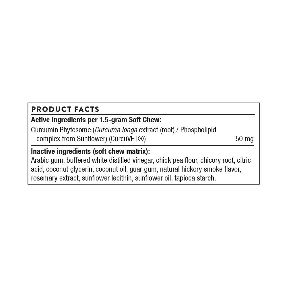 THORNE - CurcuVet-SA50 薑黃素 90 粒（貓／小型犬適用）