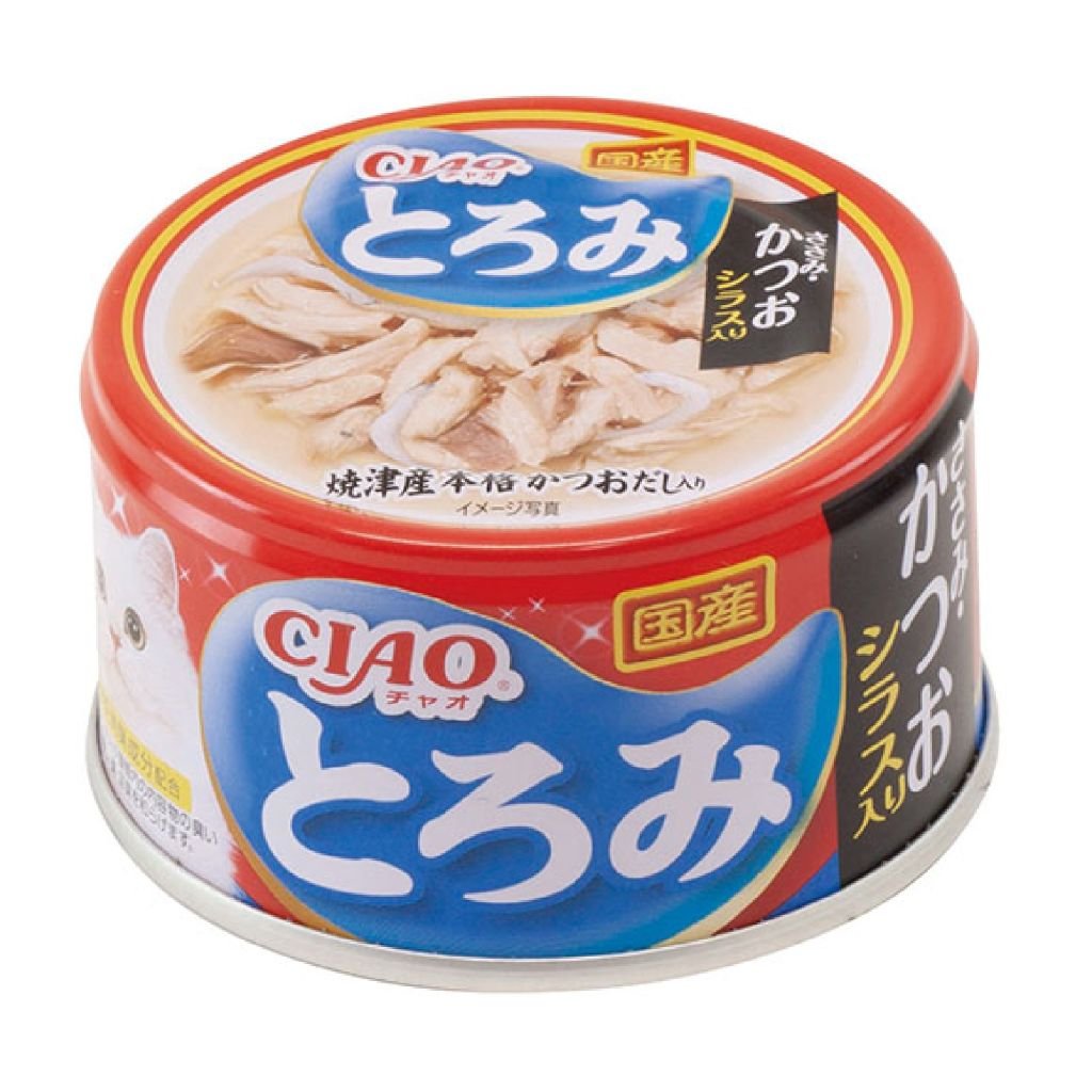 CIAO - 濃湯 雞肉 鰹魚+白飯魚仔 貓罐 85g