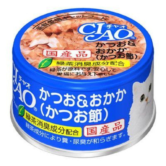 CIAO - 鰹魚+木魚片（鰹魚節） 貓罐頭 85g